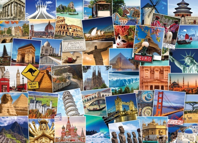 EUROGRAPHICS Puzzle Světoběžník - celý svět 1000 dílků