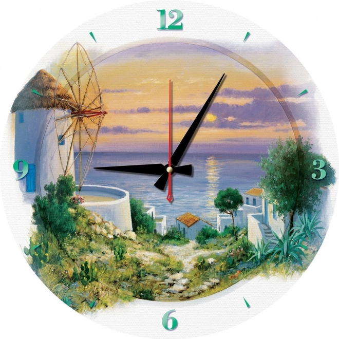 ART PUZZLE Puzzle hodiny Večer u Egejského moře 570 dílků (včetně rámu)
