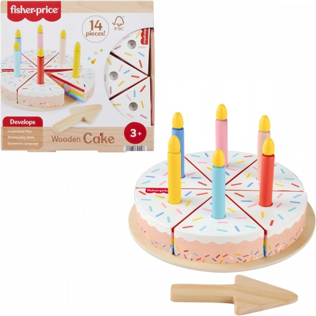 Dřevěný narozeninový dort Fisher-Price