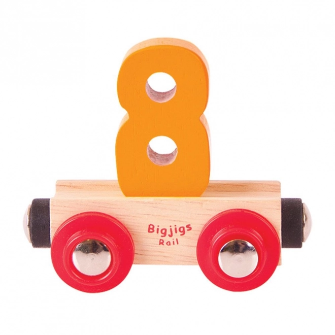 Bigjigs Rail Vagónek dřevěné vláčkodráhy - Číslo 8