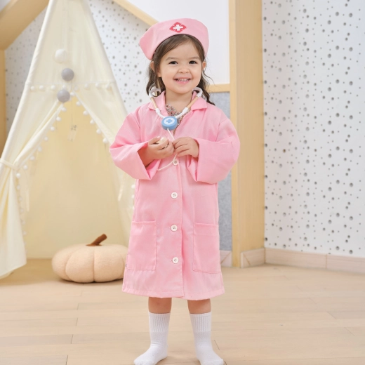 Autentický růžový kabátek s kapsou