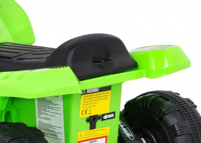Dětská bateriová čtyřkolka Storm + 25W motor + MP3 USB + LED dioda – Zelená