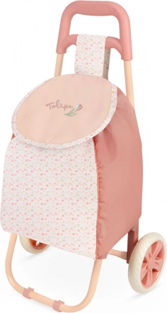 Skládací dětská taška na kolečkách Tulipe – růžová