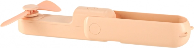 Mini skládací stolní větrák s USB růžový