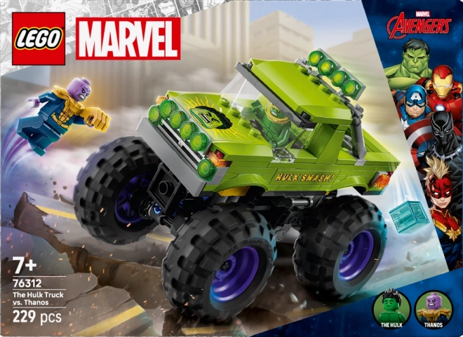 Lego Marvel hulkův truck vs thanos