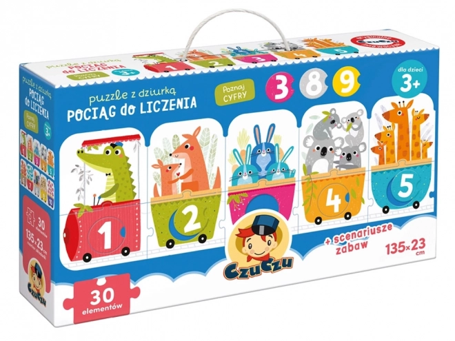 Puzzle vláček na počítání