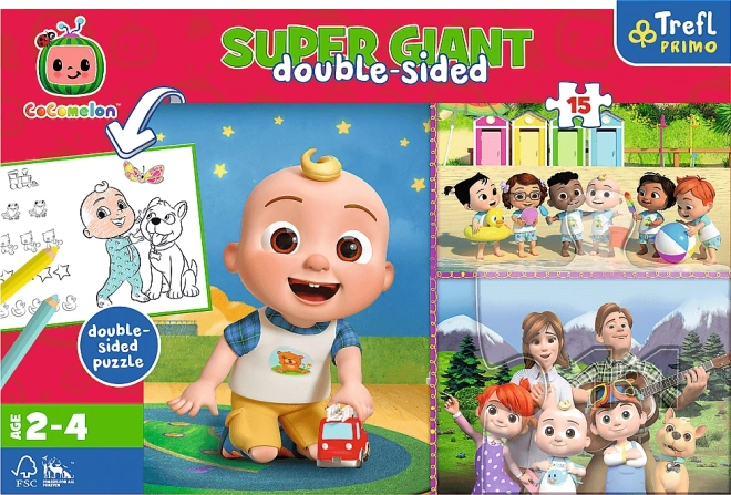 Puzzle Obr Tiny 15 dílků - Cocomelon Veselý den s přáteli