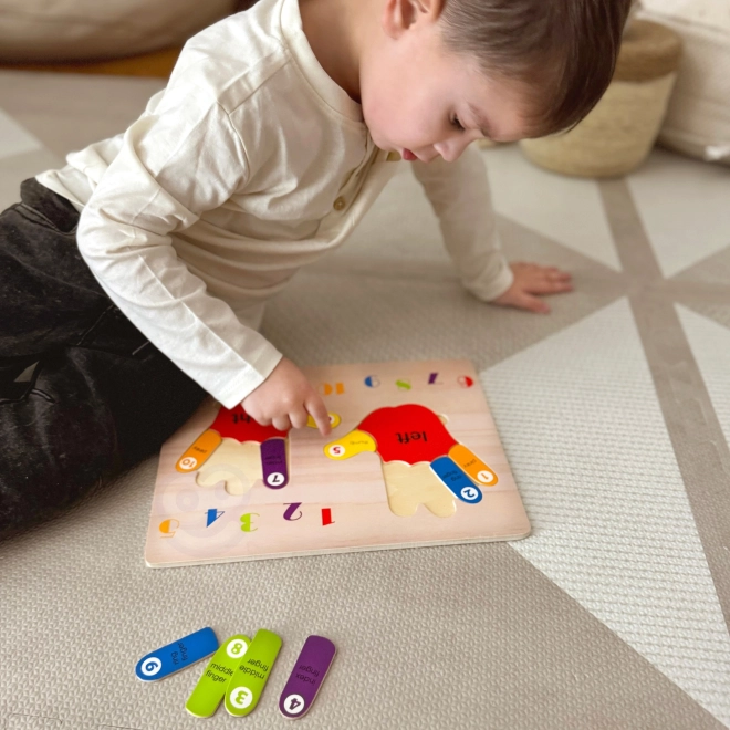 Dřevěná učebnicová skládačka Ruce TOOKY TOY