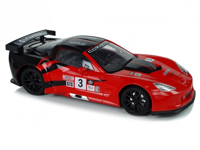 Sportovní závodní RC auto 1:18 Corvette C6.R červené 2.4G s osvětlením