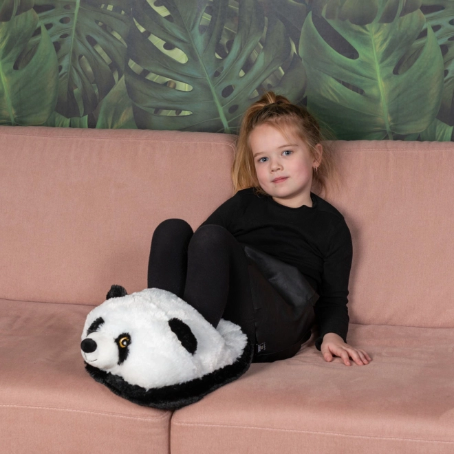 Hřejivý plyšový pantofel panda