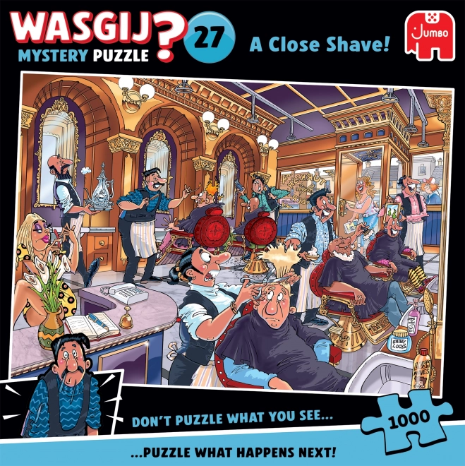 Puzzle Jumbo Wasgij Mystery 27: Důkladné Oholení 1000 Dílů