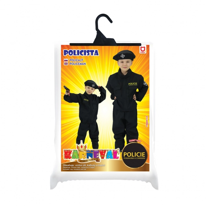 Dětský kostým policista s českým potiskem