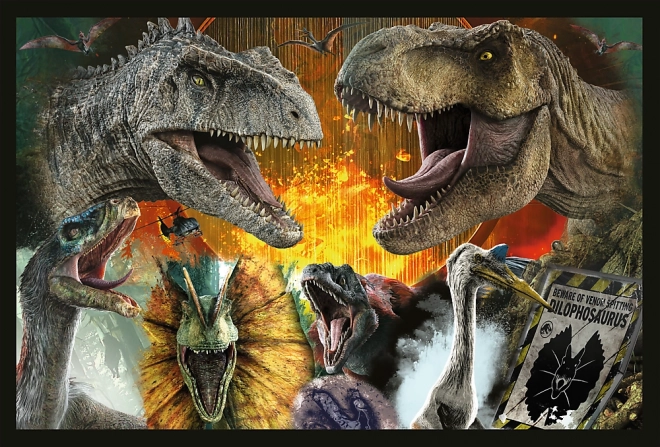Puzzle 2x200 prvků Prehistorický svět Jurský park