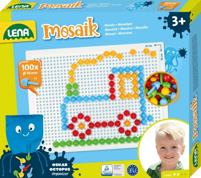 Kreativní mozaika s krystalovými kloboučky 140ks – Mozaika malá, 10 mm barevná hladká (100 ks)