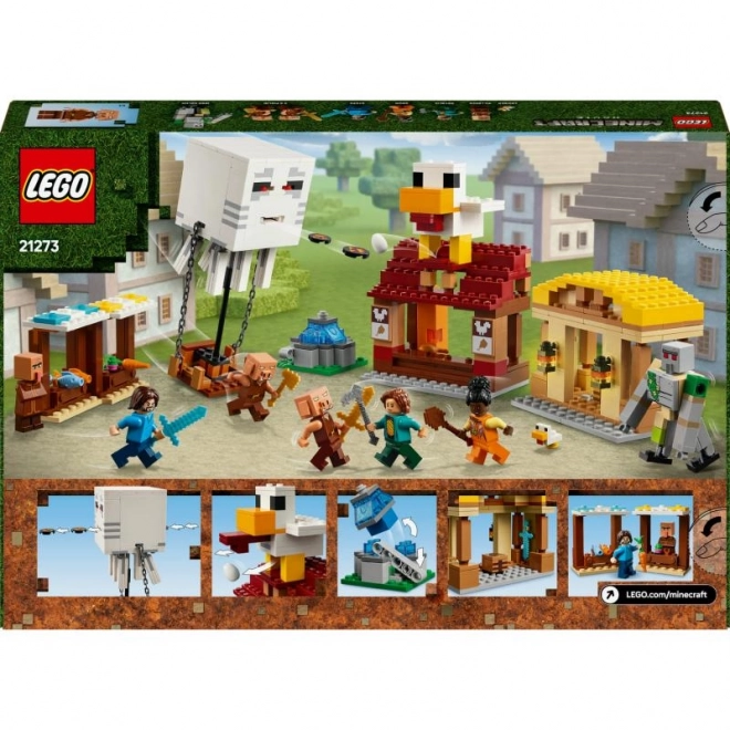 Lego Minecraft Balón Ďasa a útok na vesnici