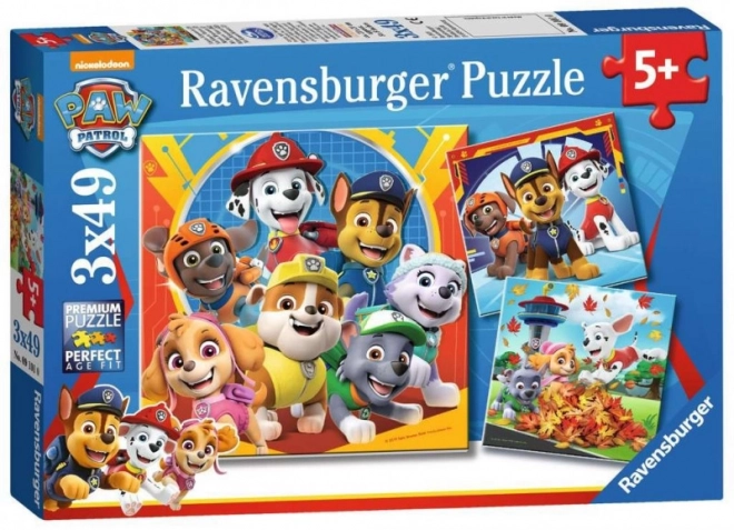 Ravensburger puzzle Tlapková patrola 3x49 dílků