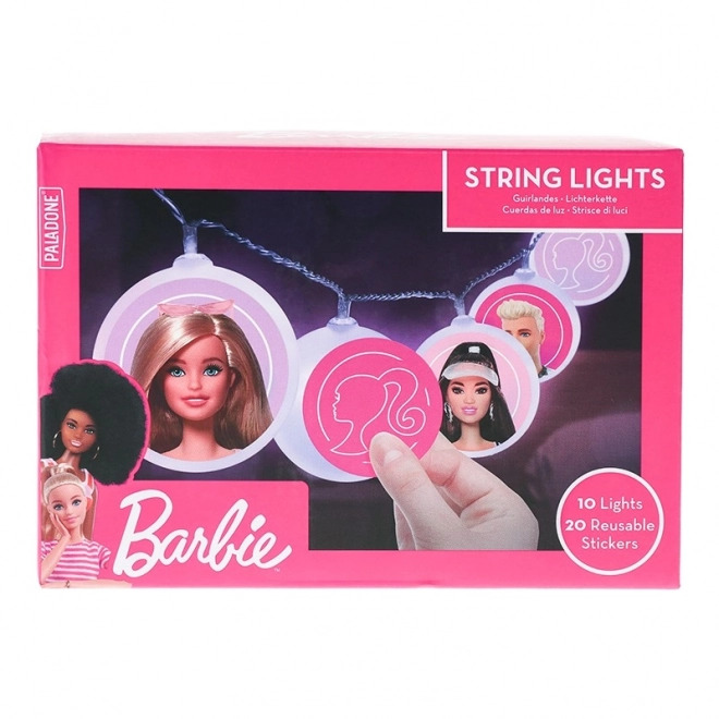 Světelný řetěz BARBIE s nálepkami