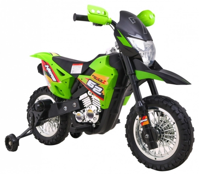 Dětské kolo Cross Battery vehicle Green + Assist wheels + LED sounds