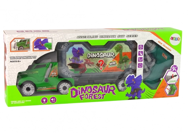 Čelovka s dinosaury pro montáž s vrtačkou