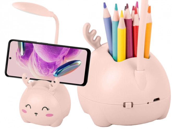 Dětská noční LED lampička s USB a organizérem