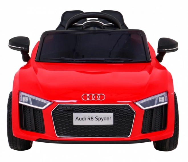 Audi R8 na baterie pro děti Červená + Dálkové ovládání + EVA + Pomalý start + MP3 LED