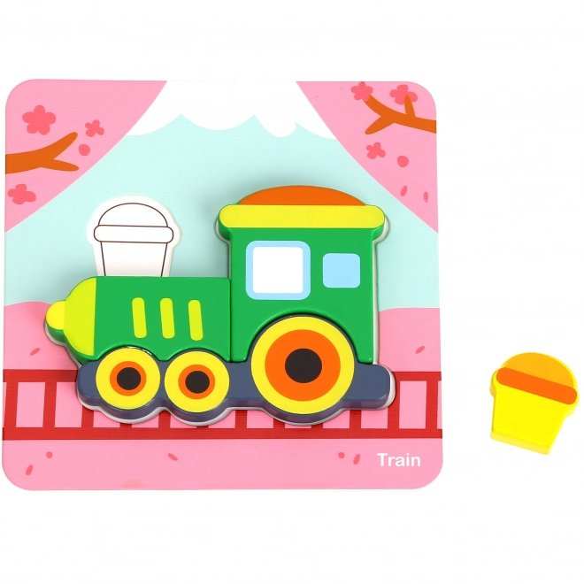 Woopie dřevěné puzzle vozidla Montessori FSC