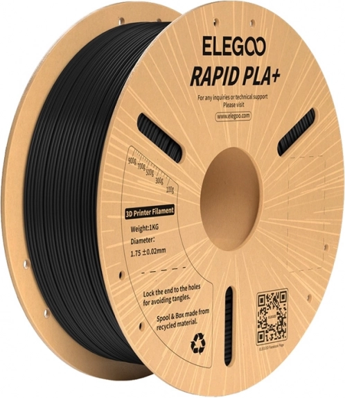 Filament pro 3D tisk ELEGOO Rapid PLA+ černý