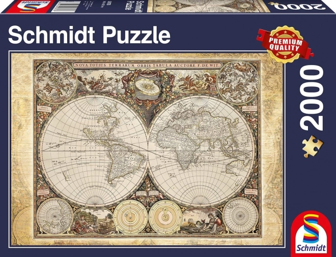 Schmidt puzzle historická mapa světa 2000 dílků