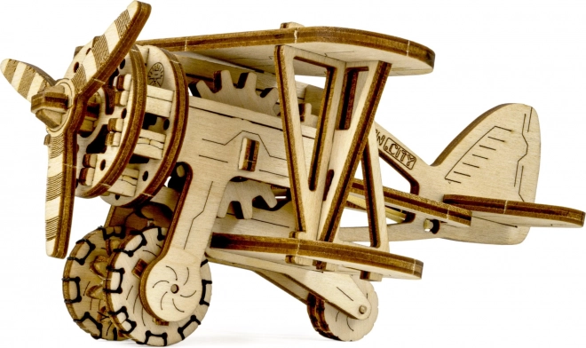 Dřevěné 3D puzzle dvouplošník