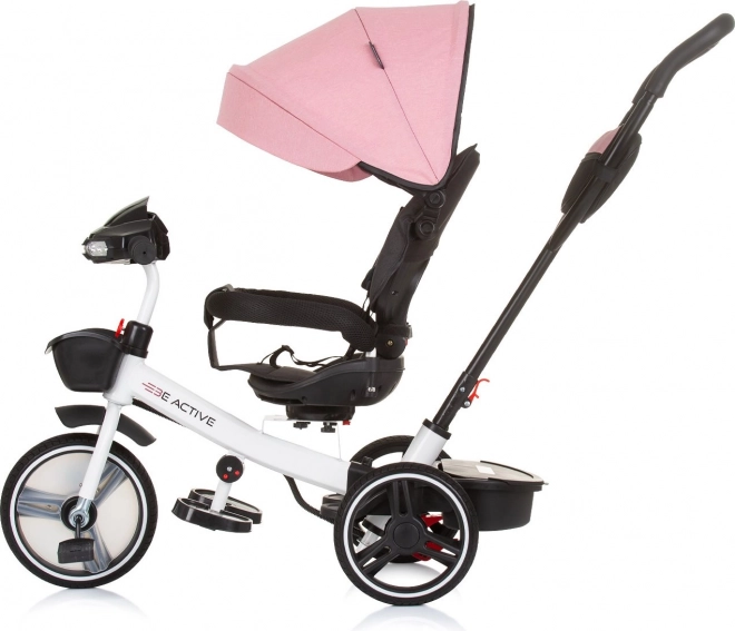CHIPOLINO Tříkolka se stříškou Be Active 2v1 Pink Linen