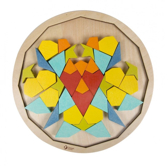 Montessori puzzle mandala - vzory, tvary a barvy