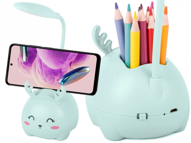 Dětská noční LED lampička s USB nabíjením a organizérem