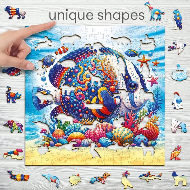 Dřevěné puzzle Exotická ryba 250 dílků