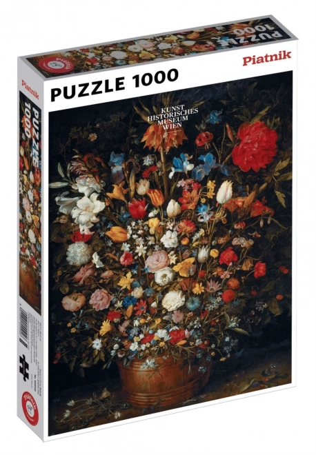Puzzle květiny v dřevěné váze 1000 dílků