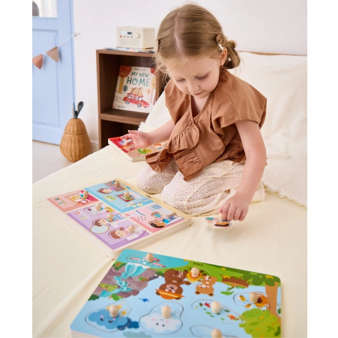 Dřevěné puzzle ZVUKY PŘÍRODY od VIGA