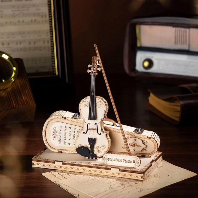 RoboTime dřevěné 3D puzzle - Viola