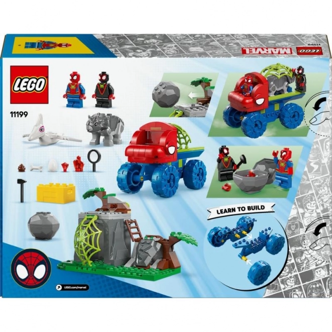 Záchranná mise týmu Spidey na dinosauřích kolech
