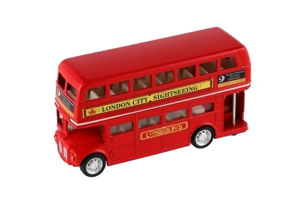 Červený patrový autobus Londýn 12 cm