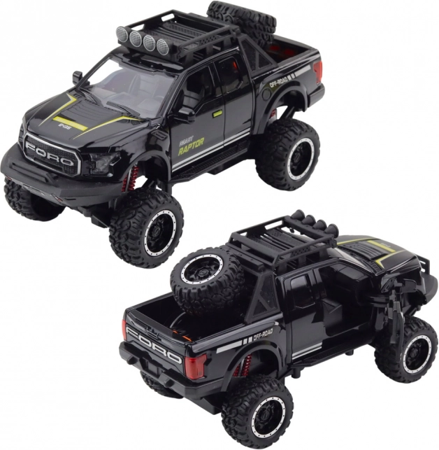 Terénní auto Raptor s otevíracími dveřmi, pohonem, světly a zvuky