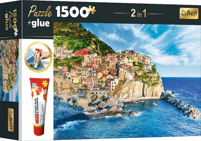 Sada puzzle Manarola, Ligurie, Itálie 1500 dílků s lepidlem