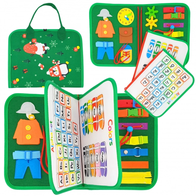 Woopie vánoční edice montessori učební knížka kufřík