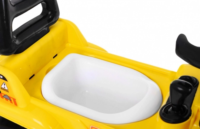 Dětský šlapací buldozer s helmou
