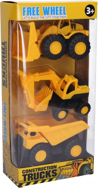 Sada stavebních strojů 12 cm – 3 ks