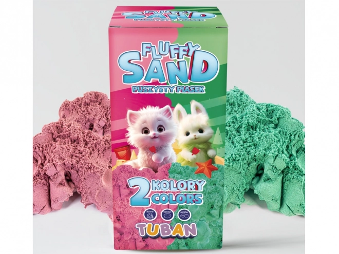 Voňavý pískový set Tuban Fluffy růžovo-zelený