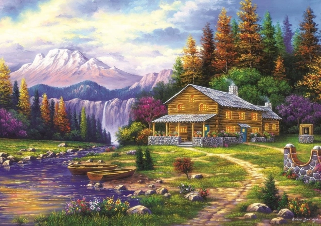 Puzzle Západ slunce v horách 1000 dílků