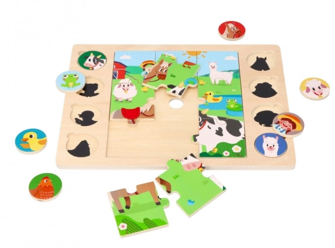 Puzzle 2v1 Farma - najděte stínové puzzle