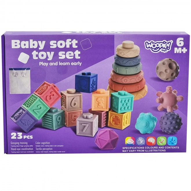 Woopie dětské senzorické kostky s počítáním