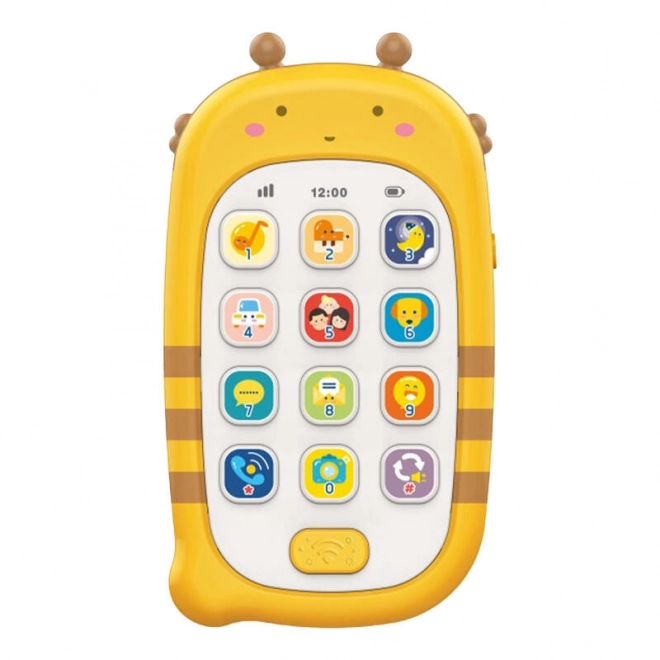 Huanger dětský telefon s funkcí nahrávání (žlutý)