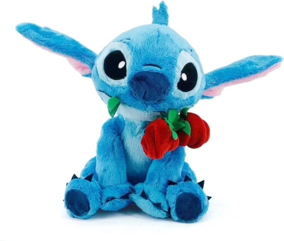 Plyšový Disney STITCH s růží 25 cm