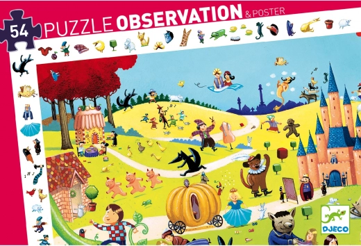 DJECO vyhledávací puzzle Pohádky